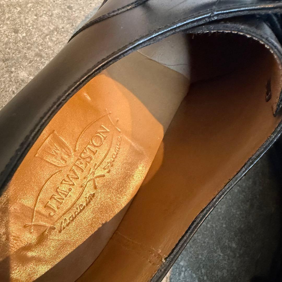 JMウエストン/ストレートチップ/ブラックカーフ/8D