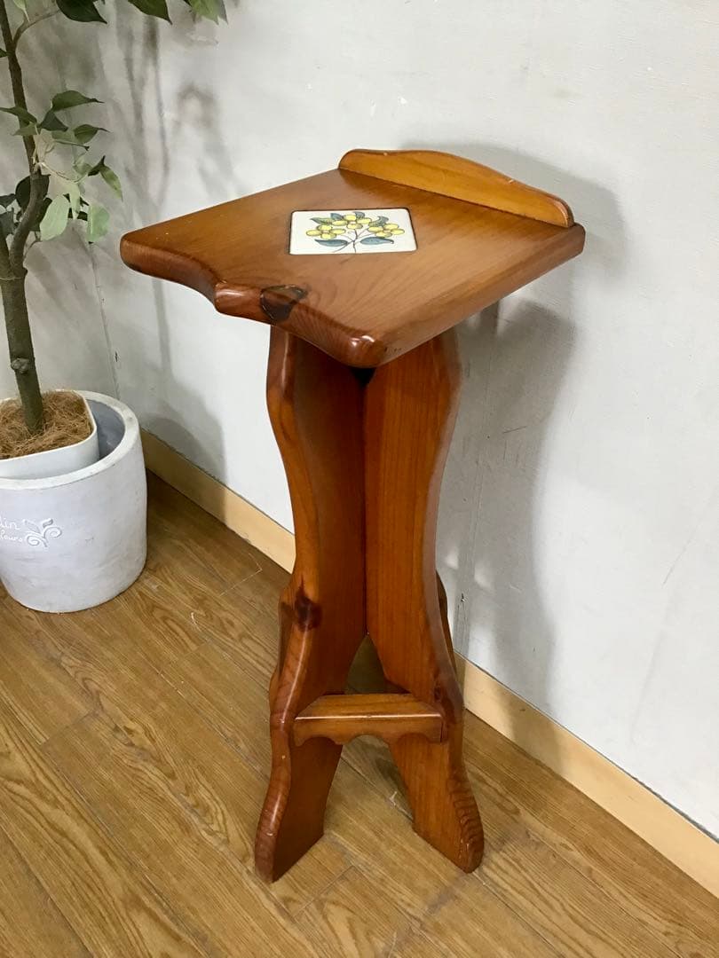 happylifenao7☆管545☆天然木☆タイル張り☆コンソール