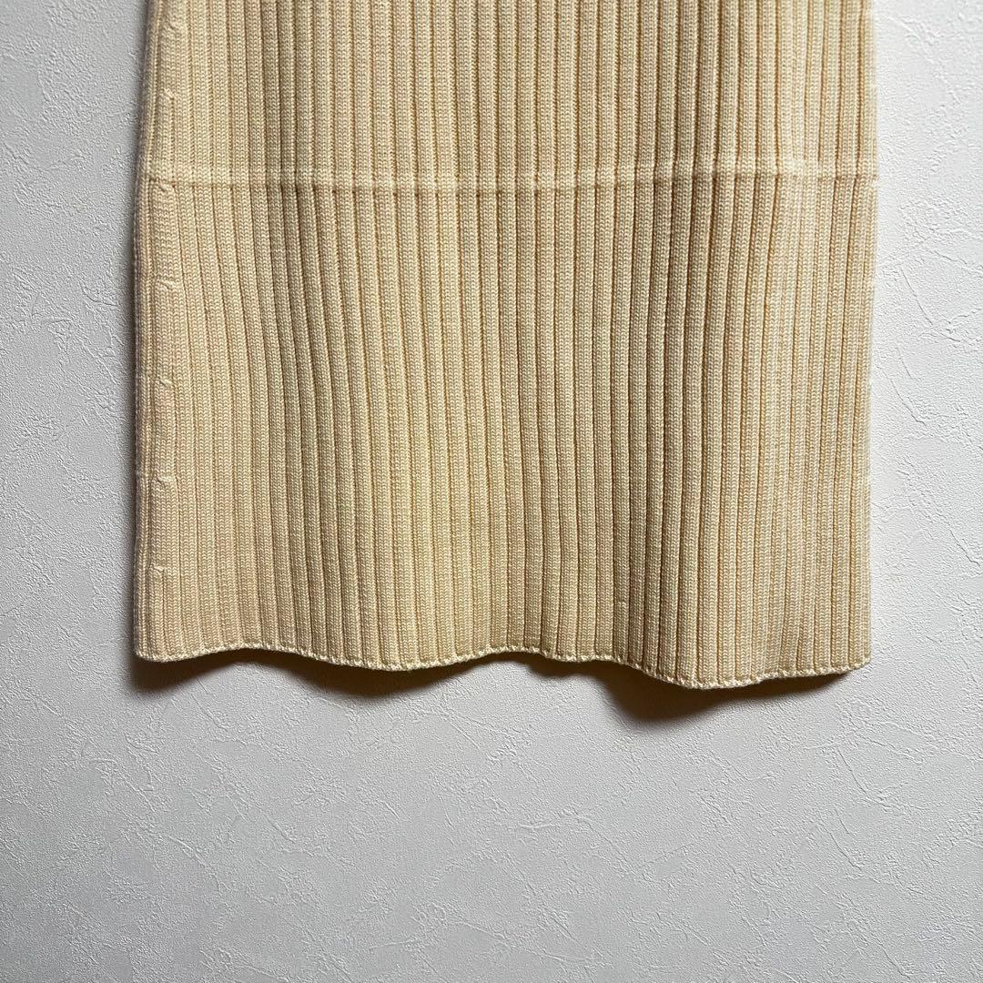 【FENDI フェンディ】リブニットスカート　ウエストゴム　ウール　イタリア製