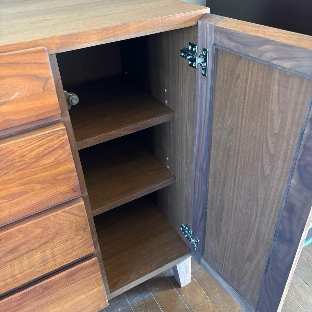 【美品】サイドボード スクエア ウォールナット 大川家具