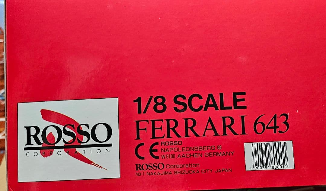 ロッソ1/8フェラーリ643 未組立保管品