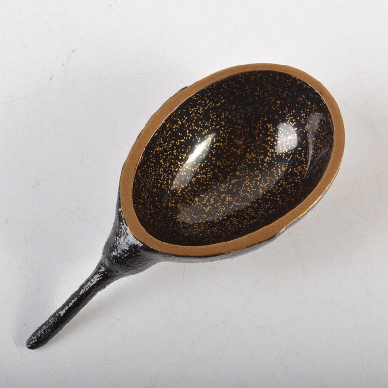 茶道具　輪島塗　江尻玄舟作　茄子香合　共箱　V　6469