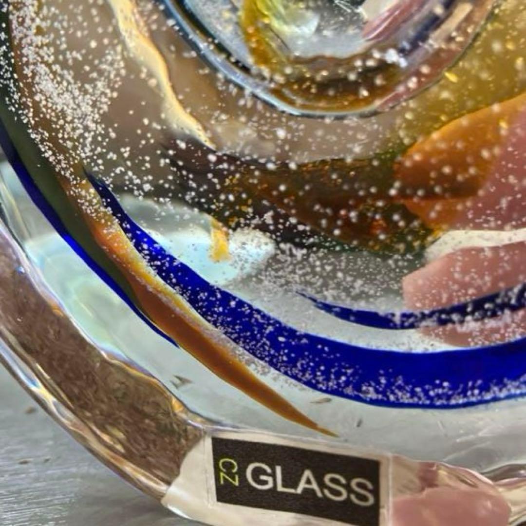 チェコ　CZ GLASS工房　作家もの　りんご