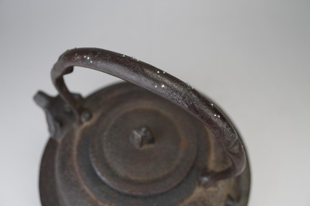 南部鉄瓶　狸　タヌキ 鉄瓶　　 煎茶道具 　検：龍文堂亀文堂金壽堂