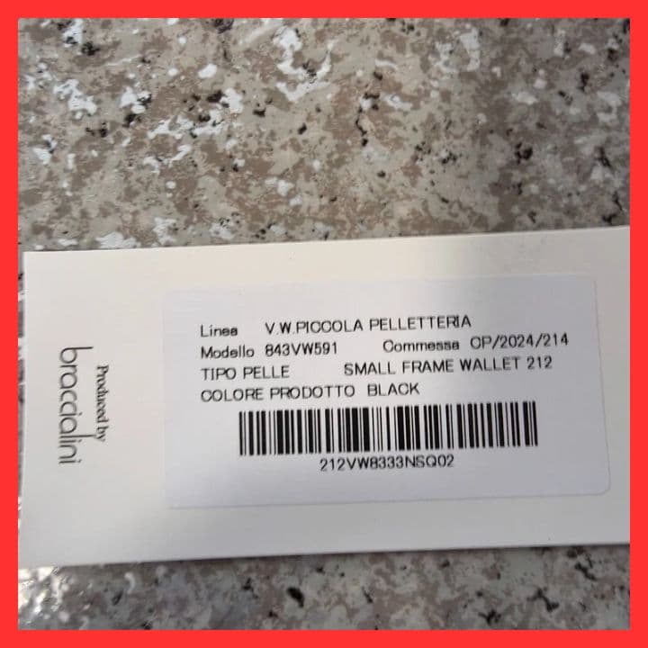 【新品未使用】ヴィヴィアンウエストウッド三つ折り財布　843VW591　ブラック