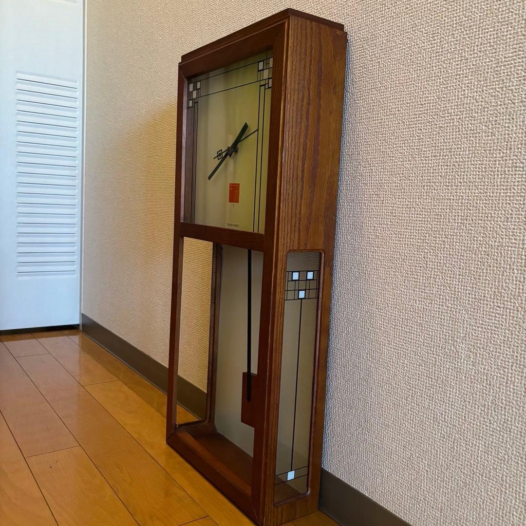 フランクロイドライト掛け時計 時報 BULOVA マントル時計 振り子時計