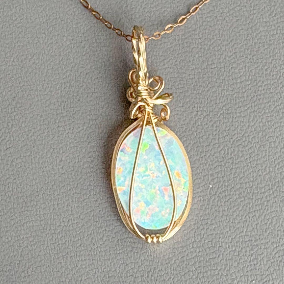 ngoma フリーサイズリング、京都オパール14kgfトップ、チェーン