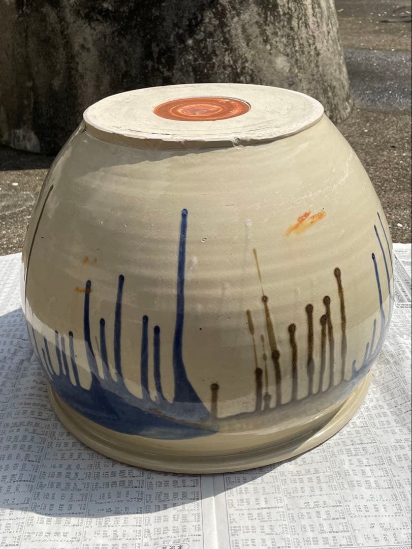 昭和レトロ　大鉢　メダカ鉢　睡蓮鉢　金魚鉢　口径35㎝