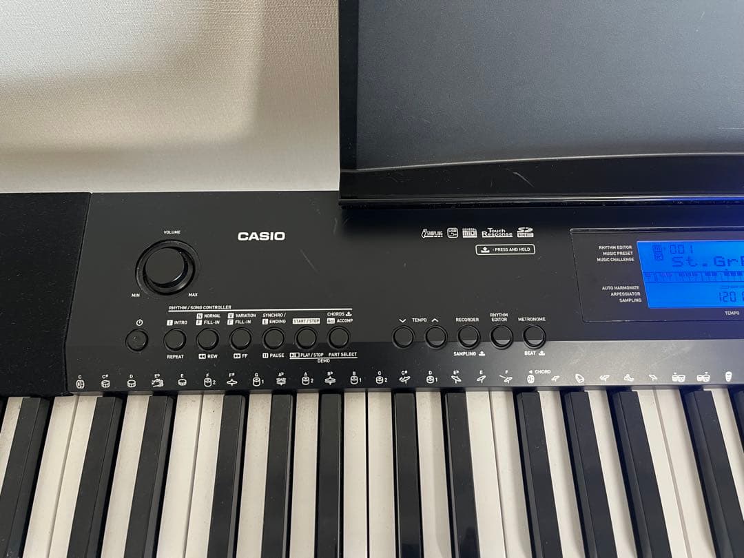 CASIO 88鍵キーボード CDP-240RBK スタンド・椅子付き