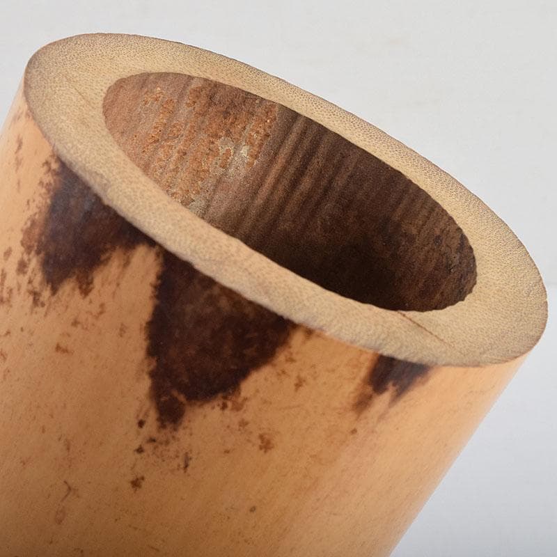 茶道具　黒田宗傳作　竹尺八　花入　銘「清風」　極め箱　C　R9392