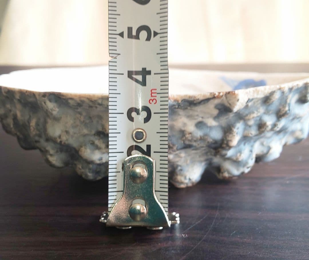 古伊万里 稀少珍品 鮑殻飾り皿 染付鳳凰花柄 江戸中期 2皿セット