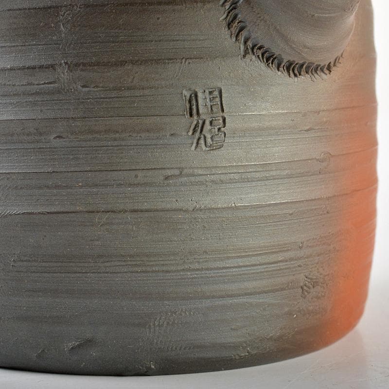 煎茶道具　萬古焼　森伊呂久造　横手急須　箱付　M　R7180