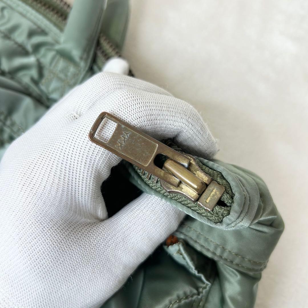 ✨レア色✨ポーター タンカー セージグリーン ヘルメットバッグ ハンドバッグ