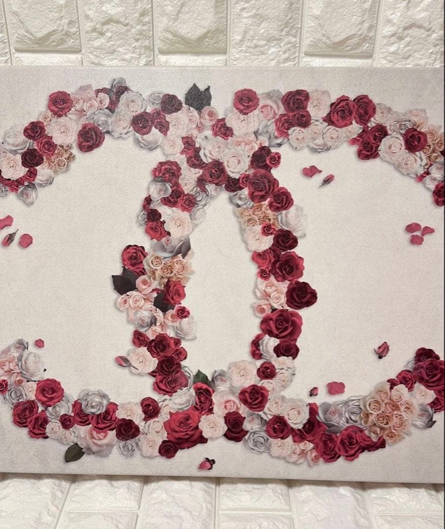Oliver Gal オリバーガル CHANEL ロゴ花のキャンパスアート 絵画
