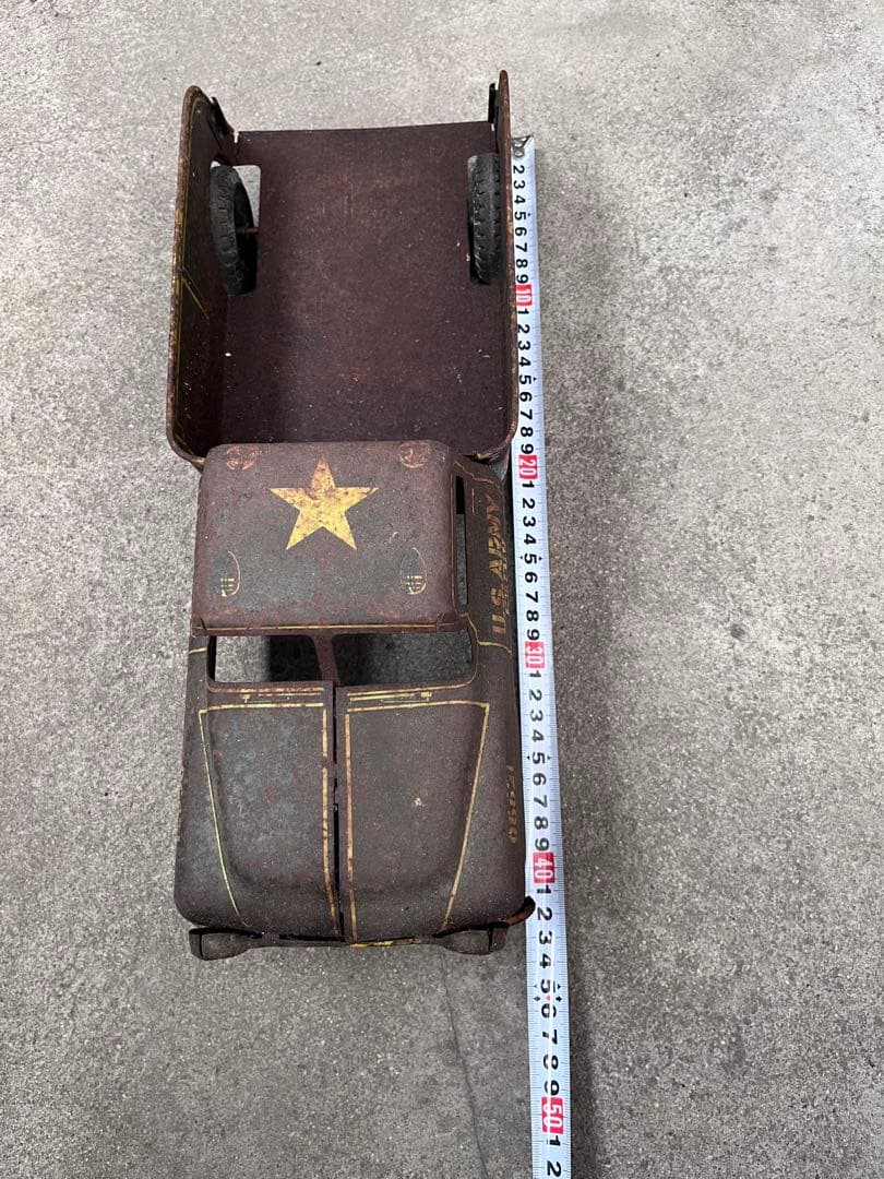 【antique】40's 50'sミリタリー トイトラック TOY ブリキ