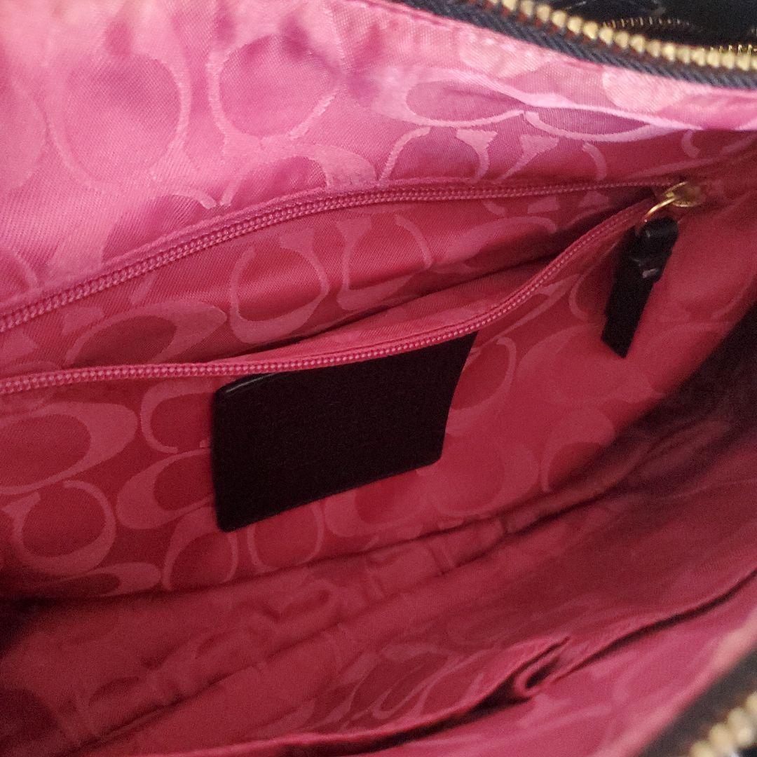 美品　COACH コーチ　ショルダーバッグ　トートバッグ　レザー　黒　レディース