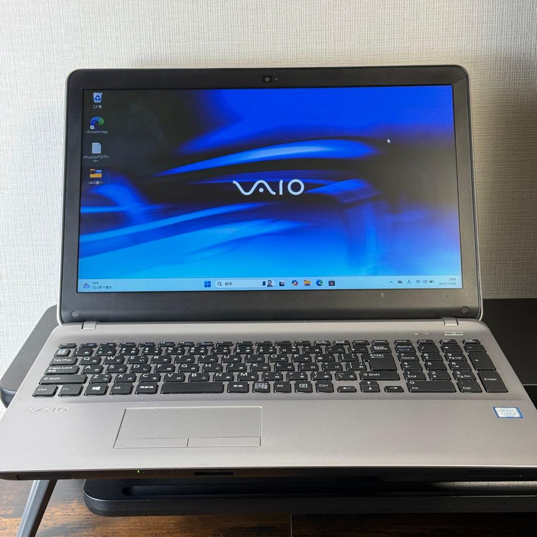 ★シルバー★VAIO 大画面15.5型ワイド Office2024付 DVD