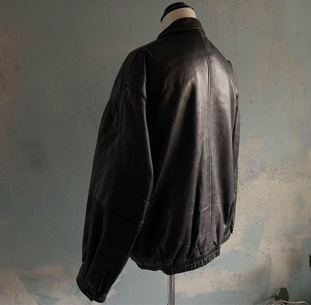 vintage leather jacket 本革レザージャケット　シルエット◎