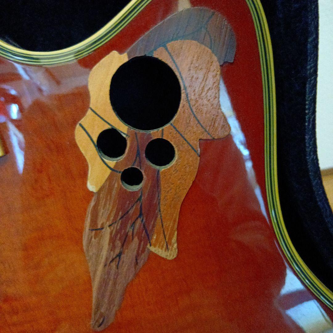 オベ−ション、エレキアコースティックギター オレンジ/ブラウン