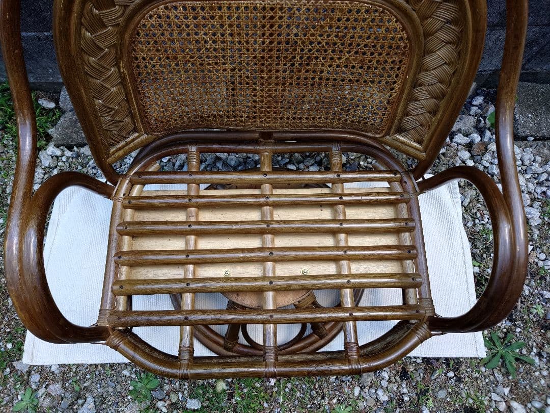 木製 ラタン 籐 藤 回転椅子 座椅子 イス いす ベンチ chair チェア