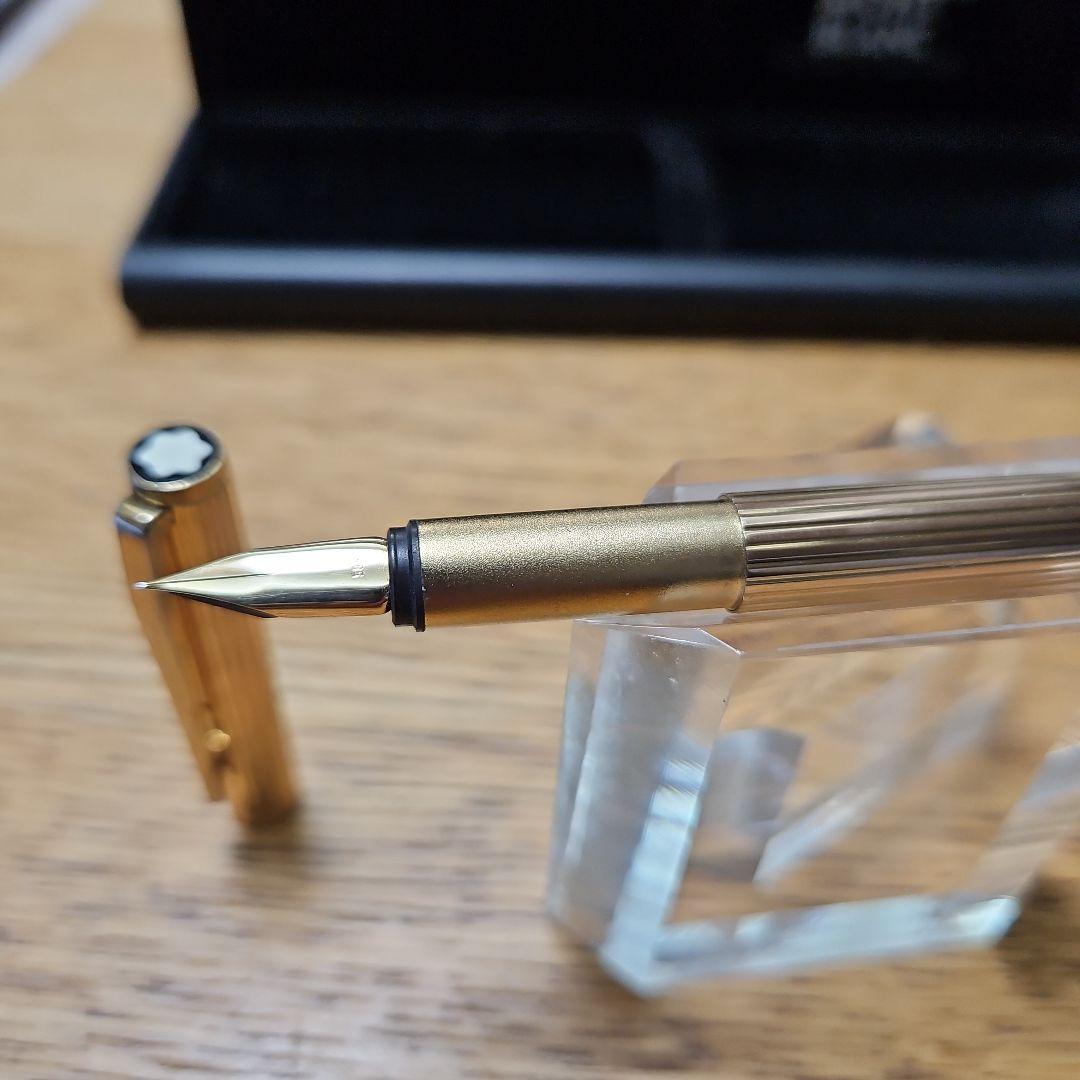 【超美品】モンブラン ノブレス ゴールド ダイヤモンドカット２０金張 １４金