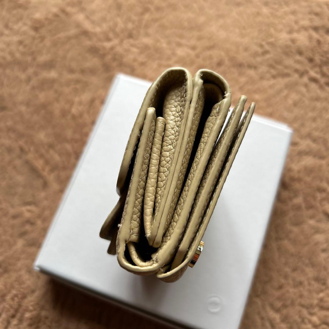 tov トーヴ　IENA別注　ベージュ レザー 三つ折り財布