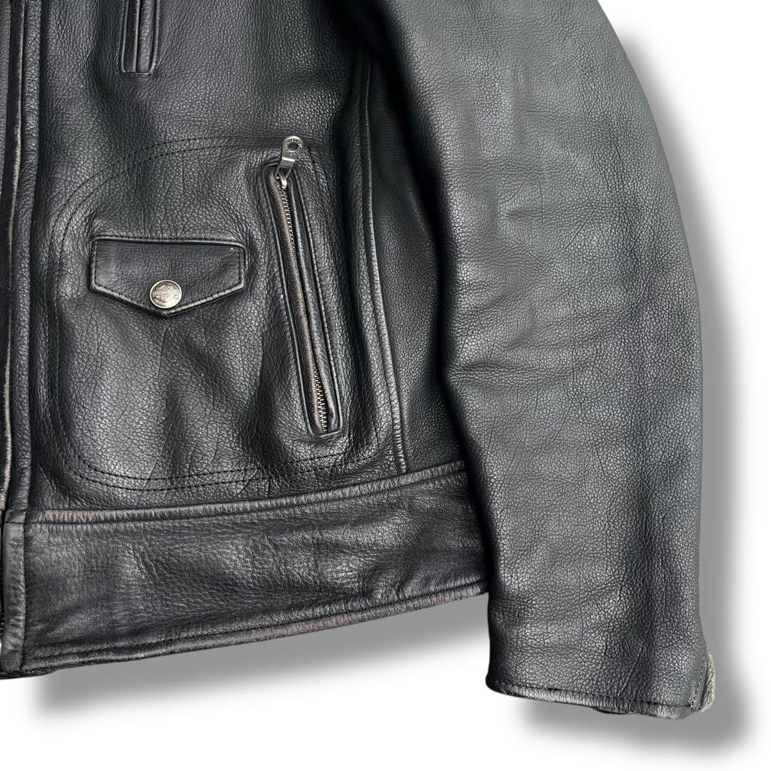 HARLEY-DAVIDSON 本革 レザーライダースジャケット M 古着
