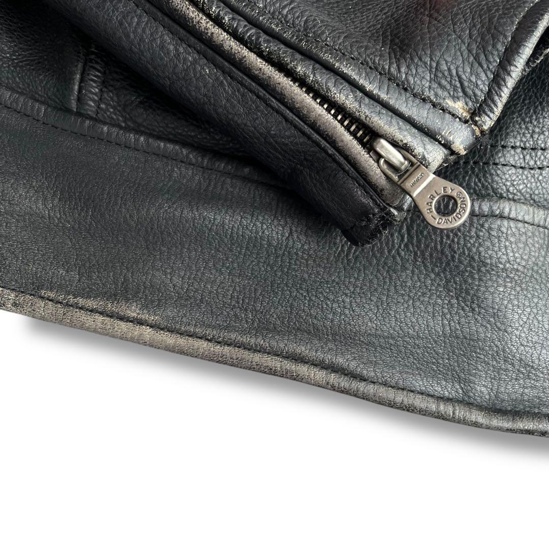 HARLEY-DAVIDSON 本革 レザーライダースジャケット M 古着