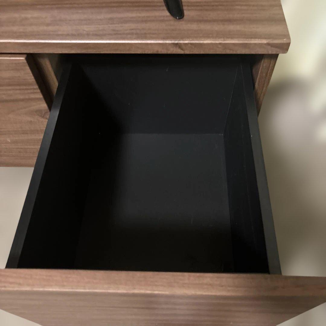 高級感！ミディアムブラウン木製テレビ台 引き出し式収納