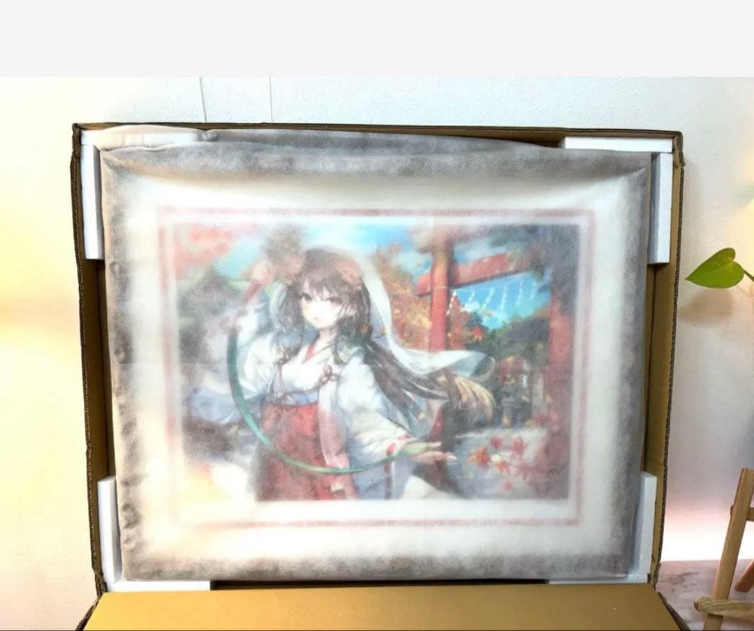 【新品未開封】ももこ先生 秋の巫女さん 版画