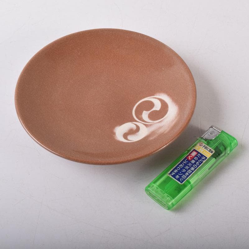 和食器　三浦竹軒作　一力皿　五客　共布共箱　C　7986