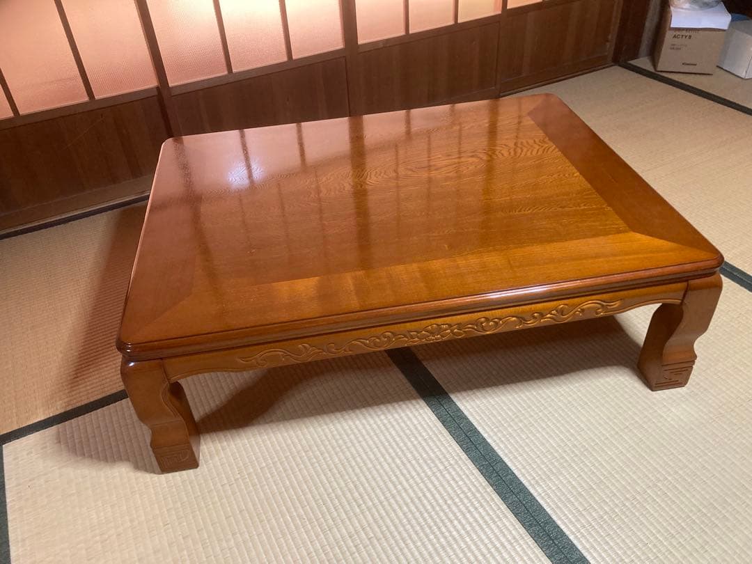 日美（ニチビ）天然木単板テーブルこたつ