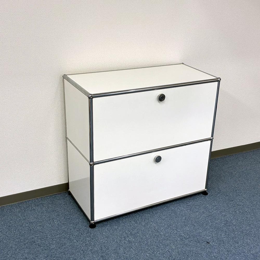 中古 USMハラー｜リビング・サイドボード 1列2段 ピュアホワイト