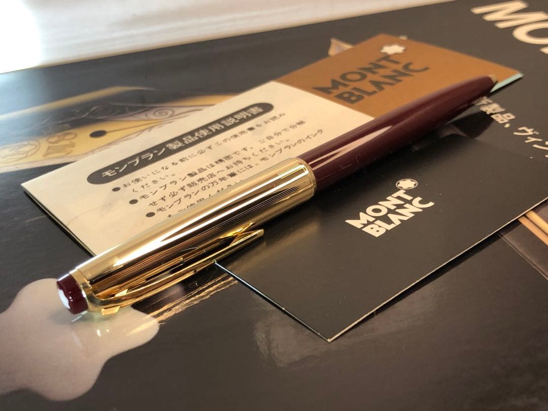 美品⭐️金運を呼ぶ！⭐️ロールゴールド総金張りキャップ&ボルドーNo78⭐️モンブラン