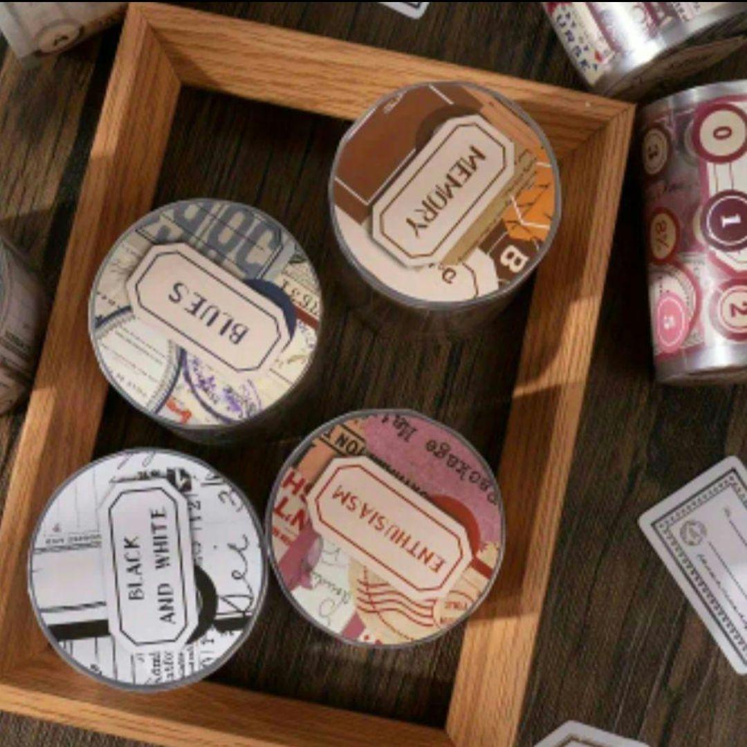 コラージュ　PETテープ　箱入りステッカー10点