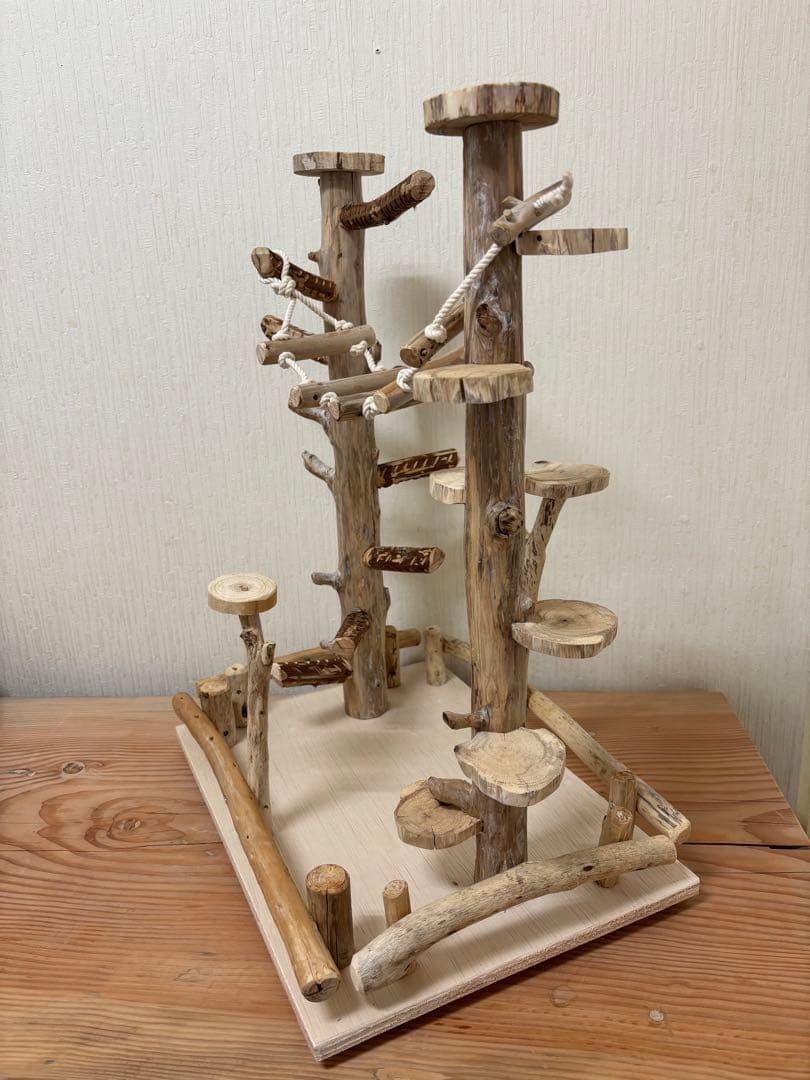 鳥インコ止まり木バードジムバードアスレチック卓上型インコアスレチック