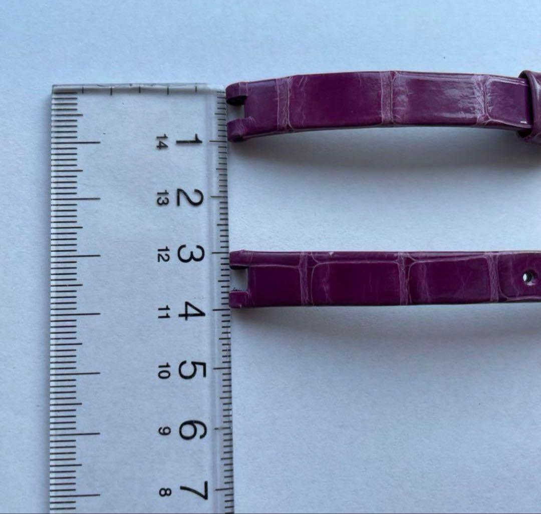 Tamaミニべニュワール　クロコ　純正　ベルト　紫　Cartier 時計
