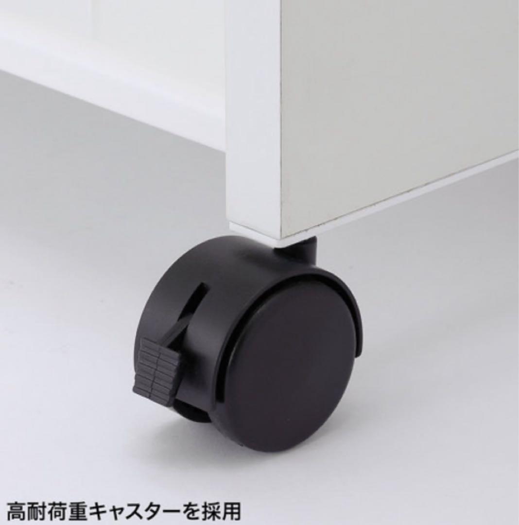 レア商品　サンワサプライ 高耐荷重ファイルワゴン組立式　ホワイト　オフィス収納