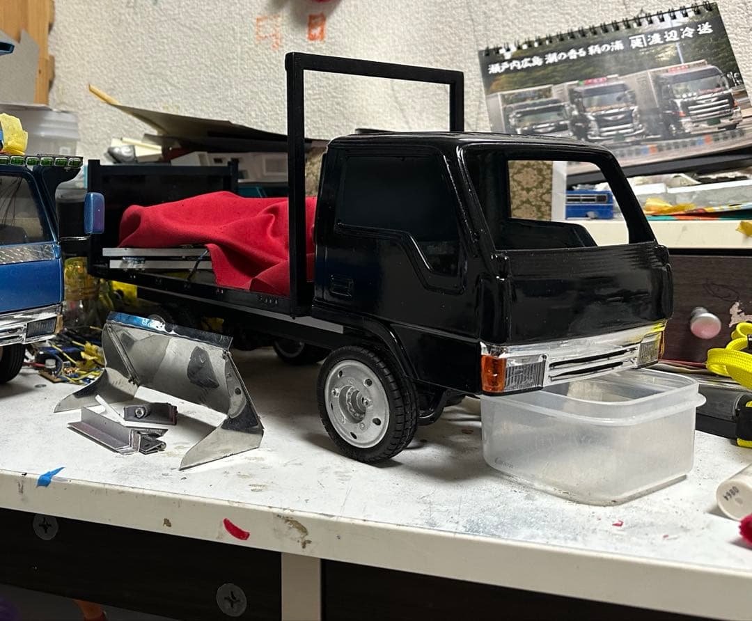 ２トン　ムネトラ　キャンター　1/14 デコトラ　制作途中　架装要望可