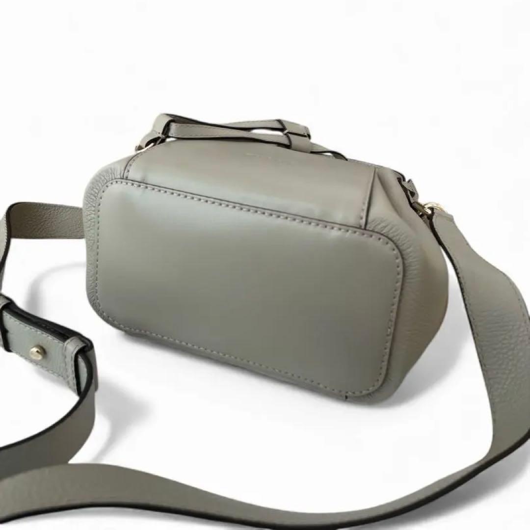 美品　FURLA フルラ　ミアステラ　ハンドバッグ　ショルダーバッグ　グレー