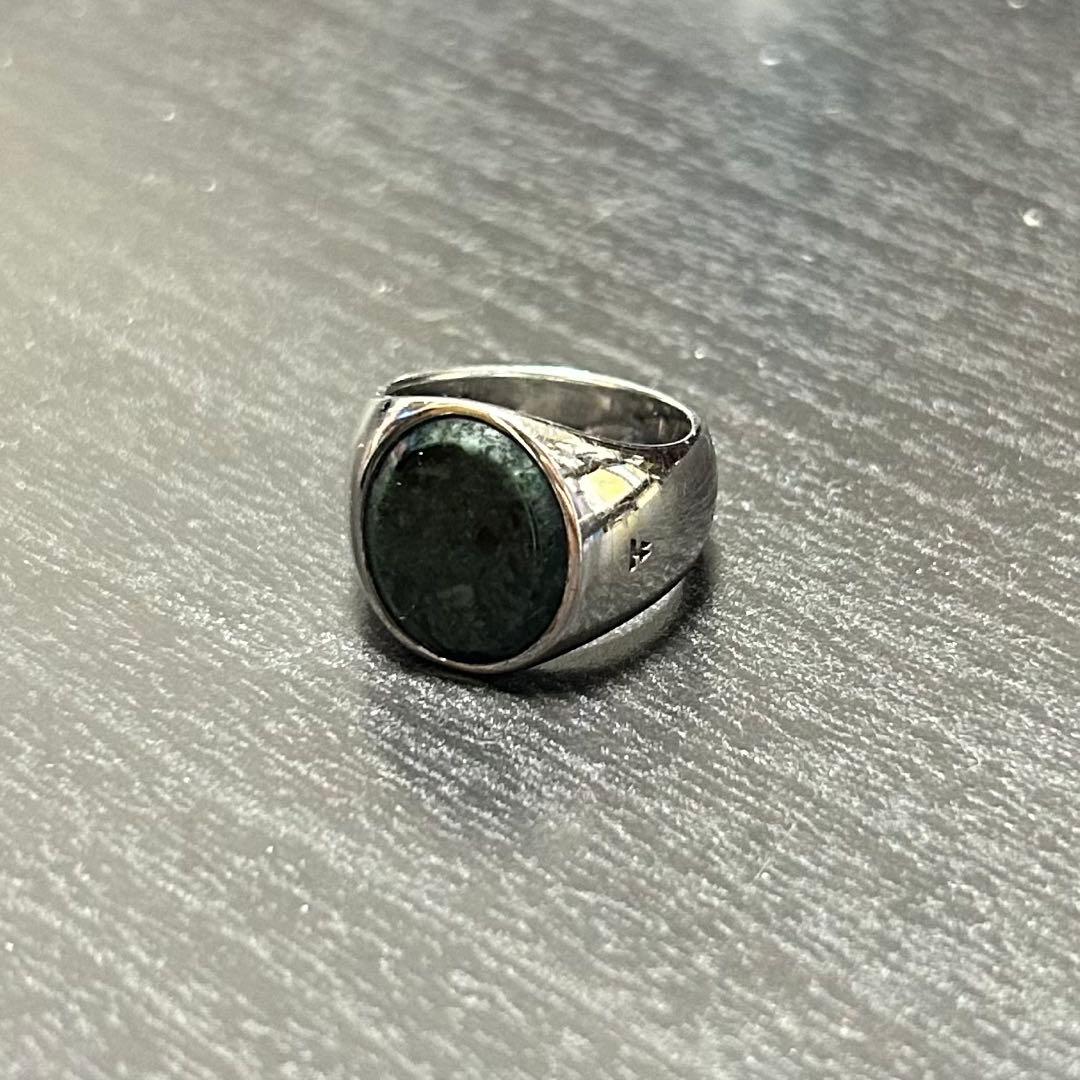 【最安値】TOM WOOD オーバル グリーンマーブルリング　サイズ52