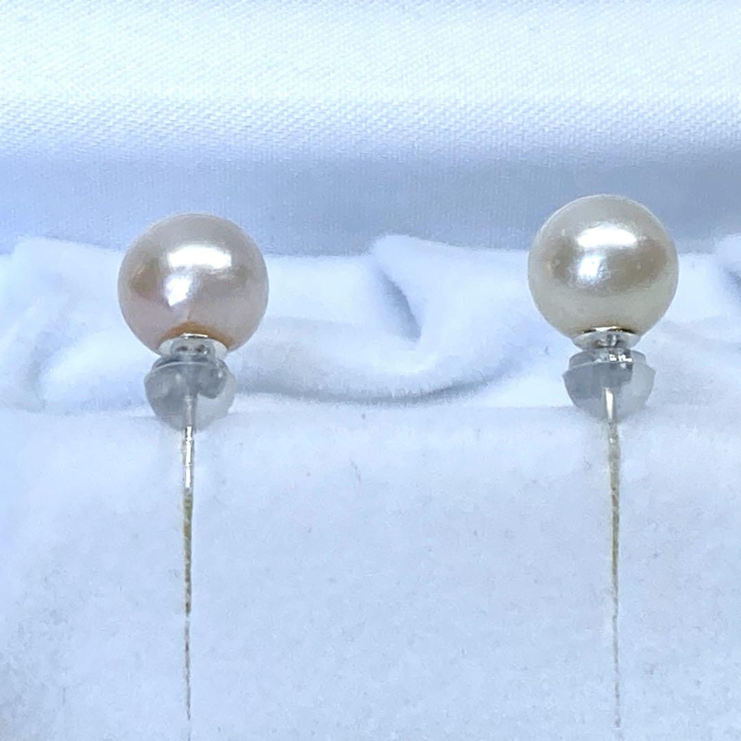 大珠9ミリ あこや真珠ピアス 新品 /N1084 アコヤ