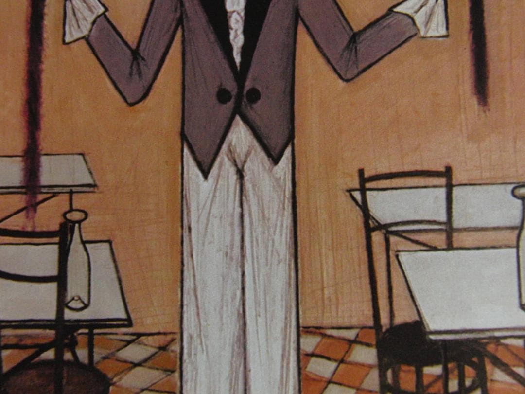 ベルナール・ビュッフェ【Travesti au boa】希少な額装用画集より