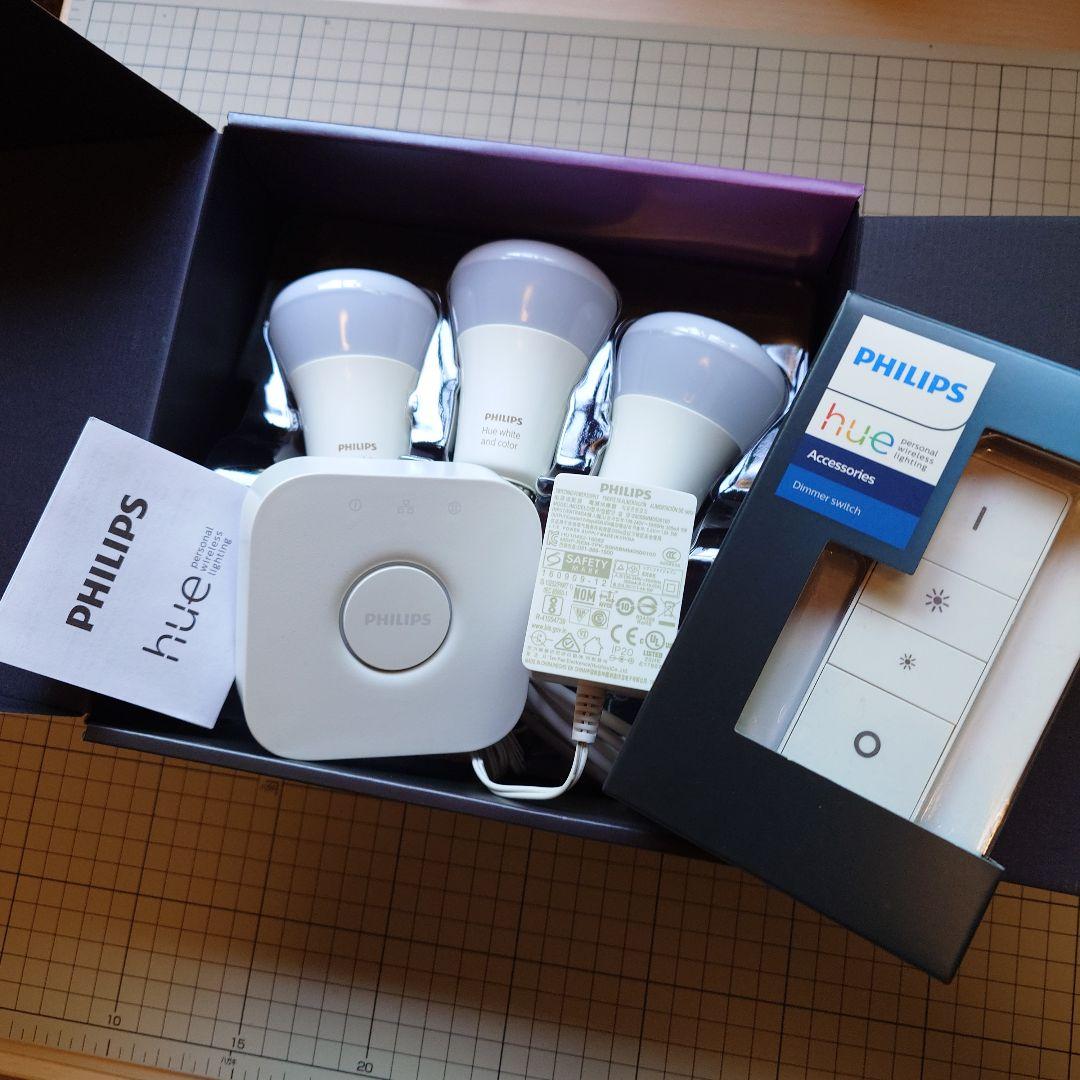 Philips Hueフルカラー　スターターセット A60とDimmerスイッチ