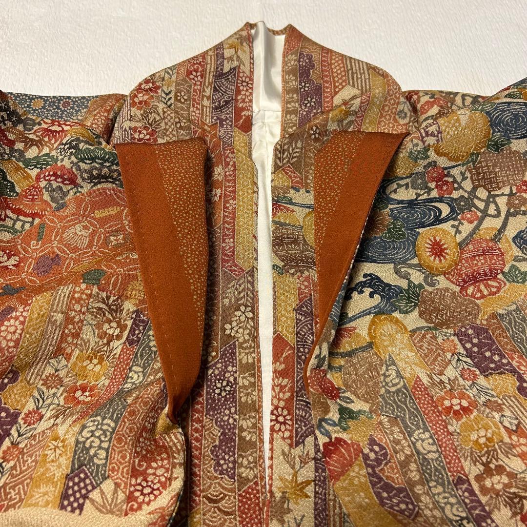 【袷】西岡都巳二 紅型 訪問着12084