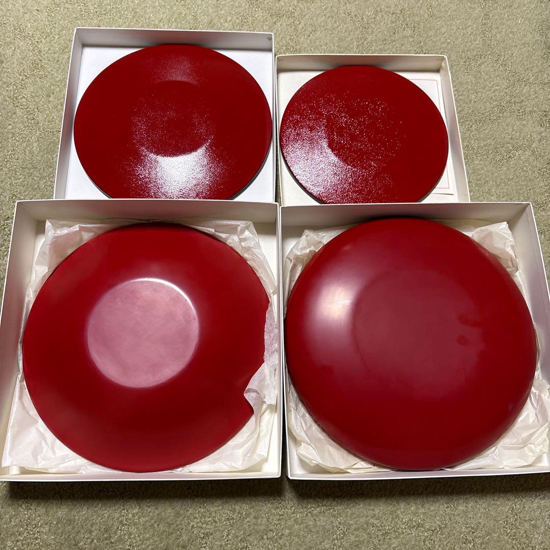 村上木彫堆朱 4枚セット