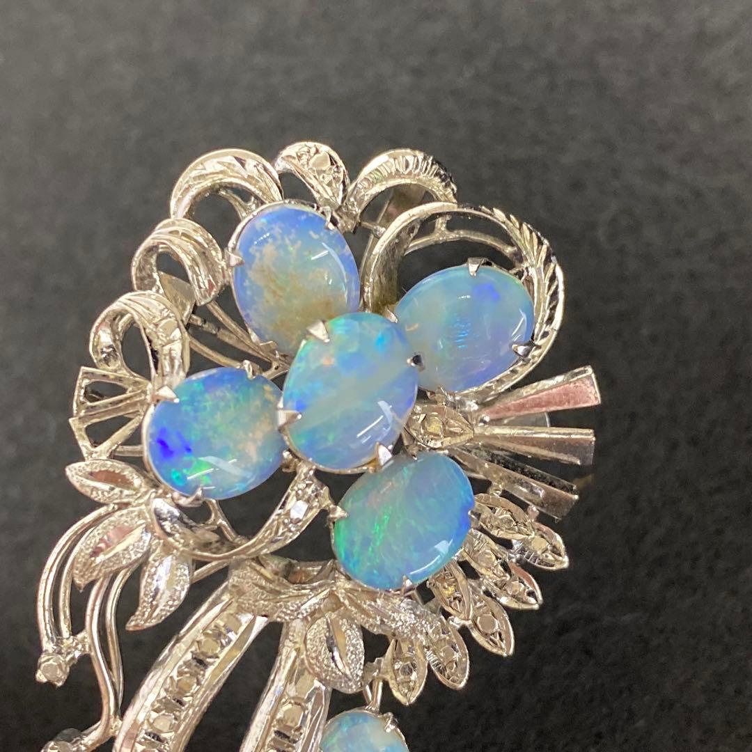 18K刻印　オパールブローチ　12.0g東Y7-0225ア㉜