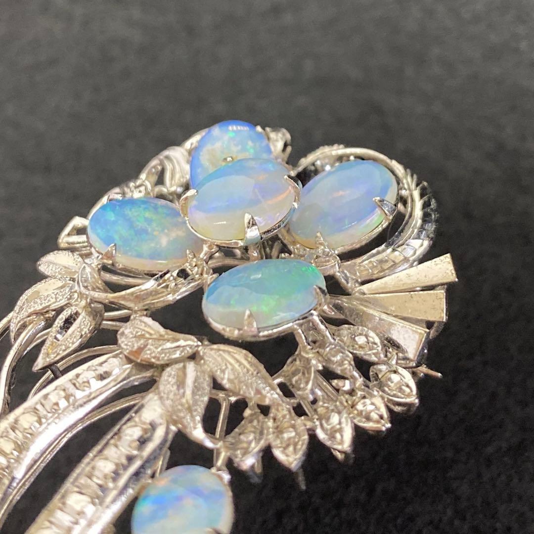 18K刻印　オパールブローチ　12.0g東Y7-0225ア㉜