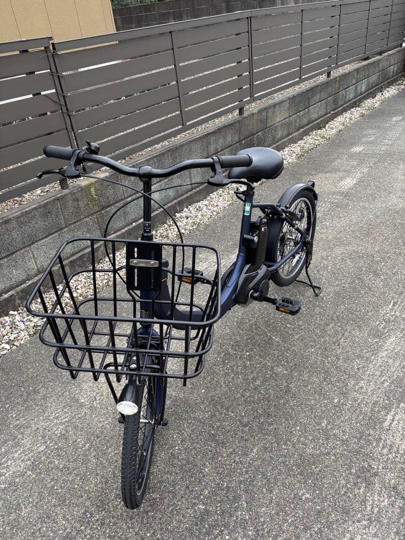 パナソニック 電動アシスト自転車 ネイビー 前カゴ付き BE-ELSW013