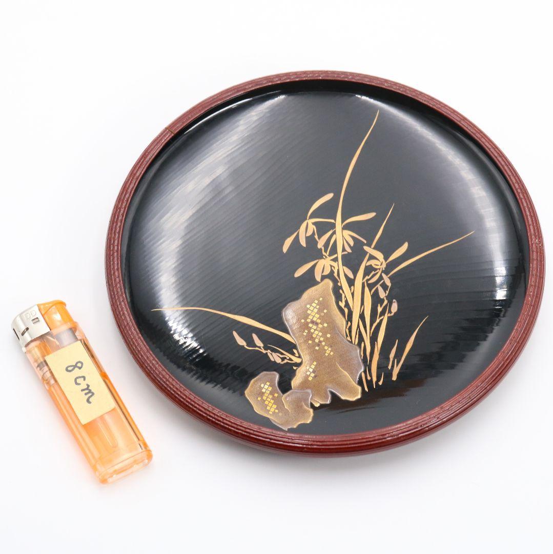 辻石斎作 松尾形菓子器 金蒔絵 共箱　rV747　N4